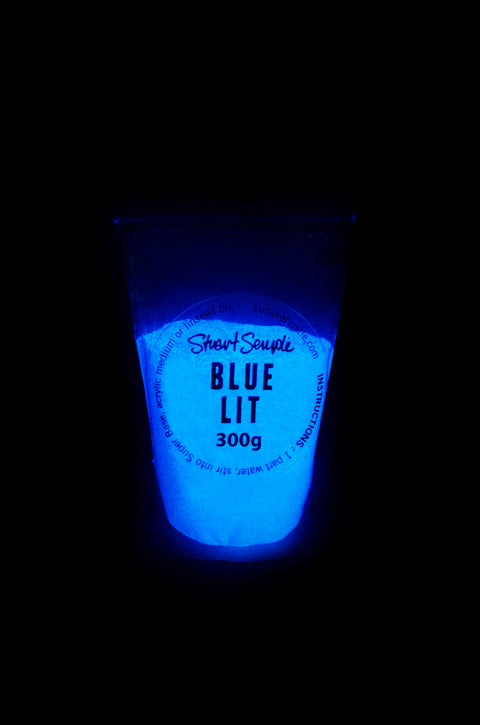 BIG BLUE LIT the world's glowiest glow pigment - 300g - Culture Hustle USA