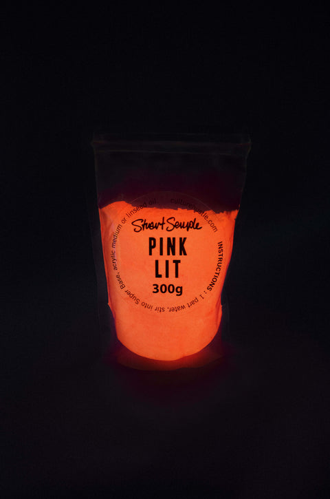 BIG PINK LIT the world's glowiest glow pigment - 300g - Culture Hustle USA