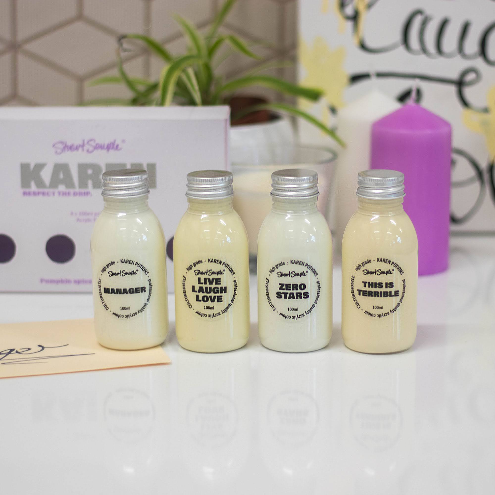 Karen - Set of 4 Acrylic Paint Potions - Culture Hustle USA