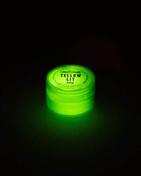 Culture Hustle Yellow Lit - The World's Glowiest Glow Pigment, 100% Pure Lit Powder by Stuart Semple