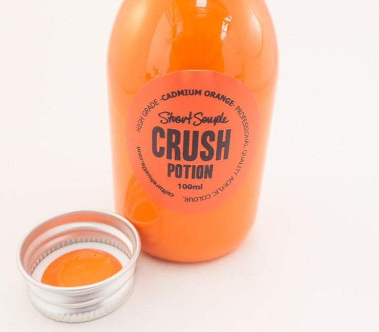 CRUSH - cadmium orange, high grade professional acrylic paint, by Stuart Semple 100ml - Culture Hustle USA