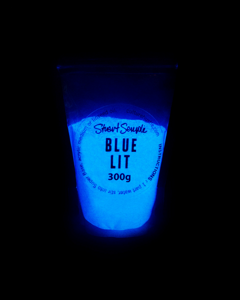 BLUE LIT - the world's glowiest glow pigment, 100% pure LIT powder in blue by Stuart Semple - Culture Hustle USA