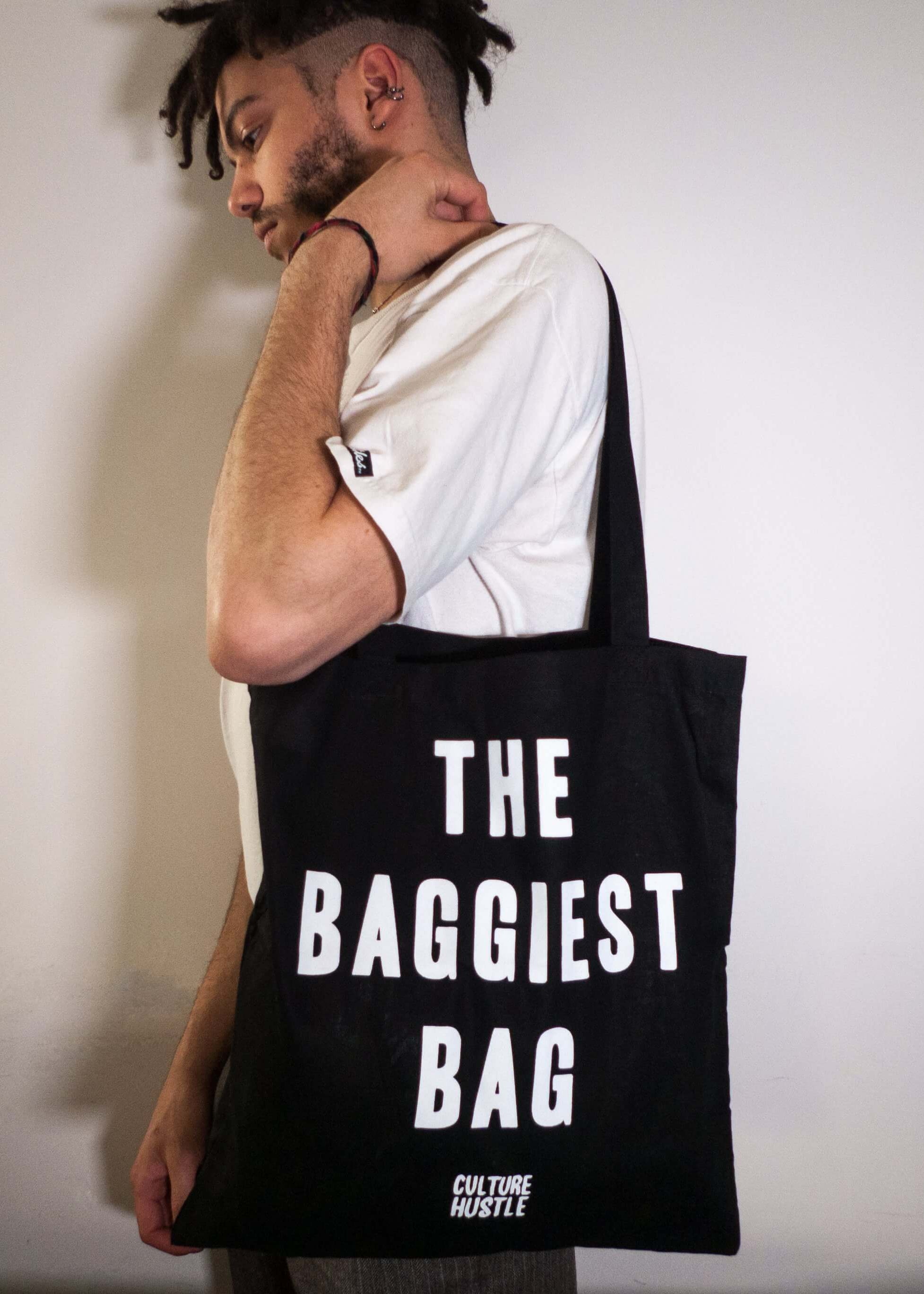 THE BAGGIEST BAG - 100% cotton screenprinted tote bag - Culture Hustle USA