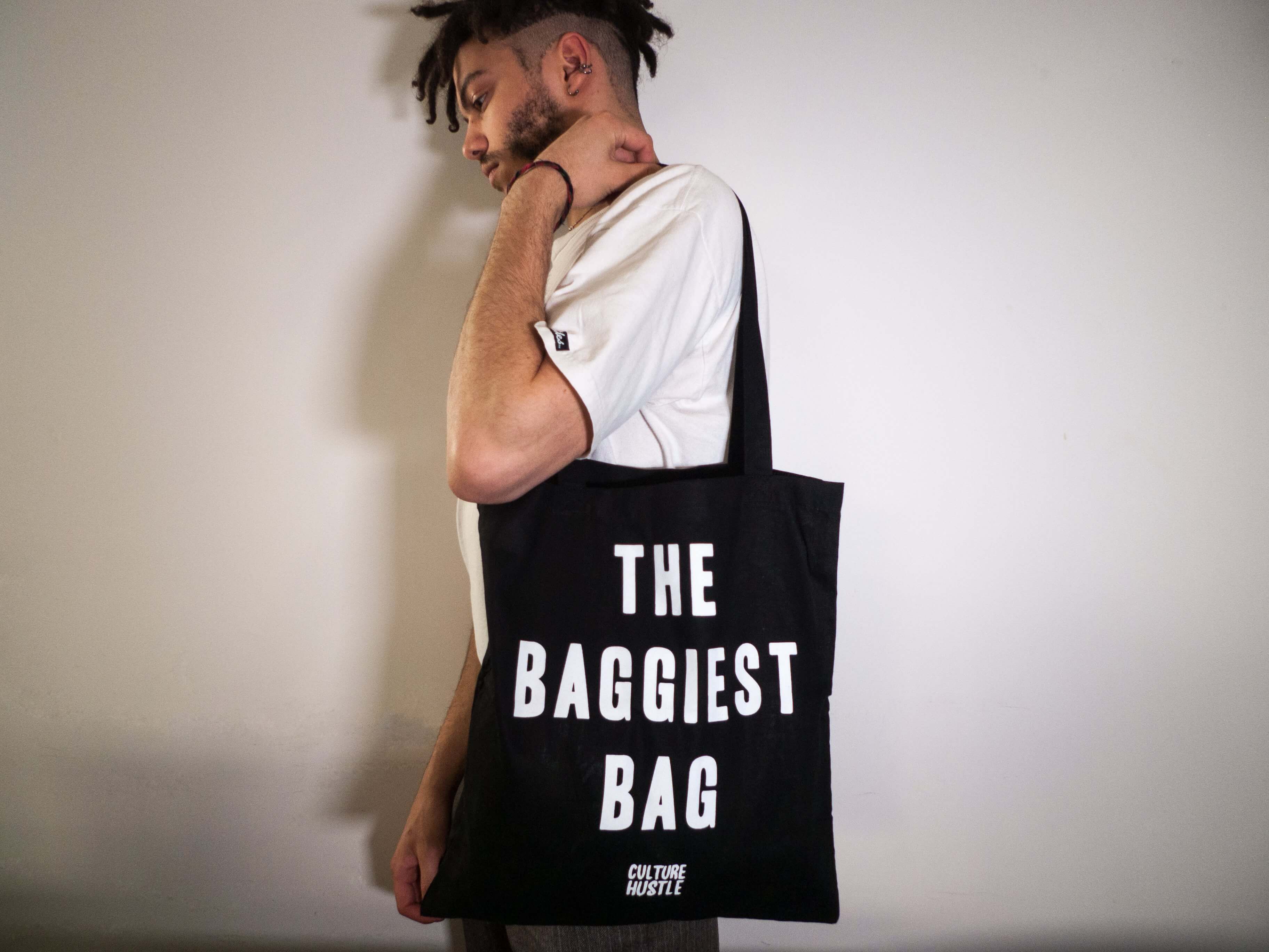 THE BAGGIEST BAG - 100% cotton screenprinted tote bag - Culture Hustle USA